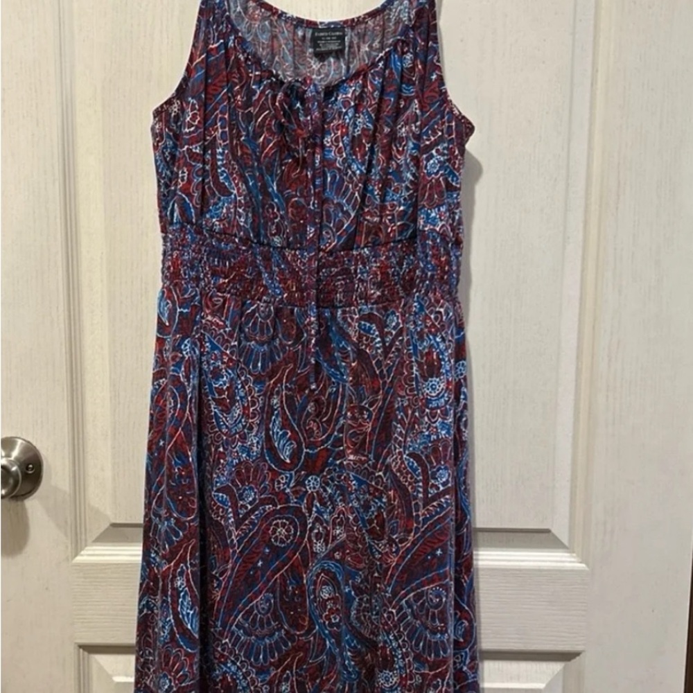 Women’s XL Faded Glory Multicolor Paisley Midi Dress